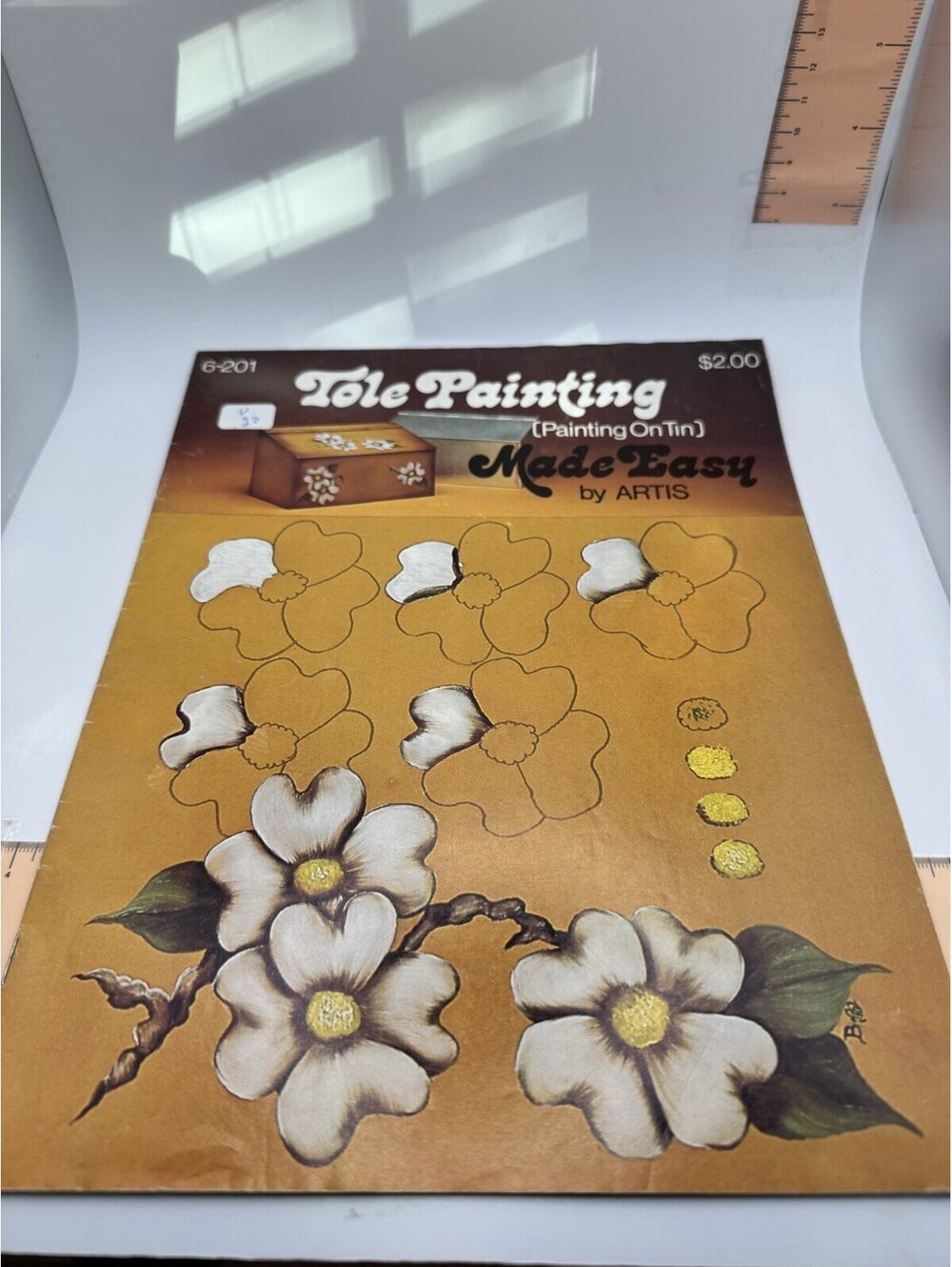 Tole Paint Book Vintage 1976 Artis PAINTING ON TIN MADE EASY Decor Painting